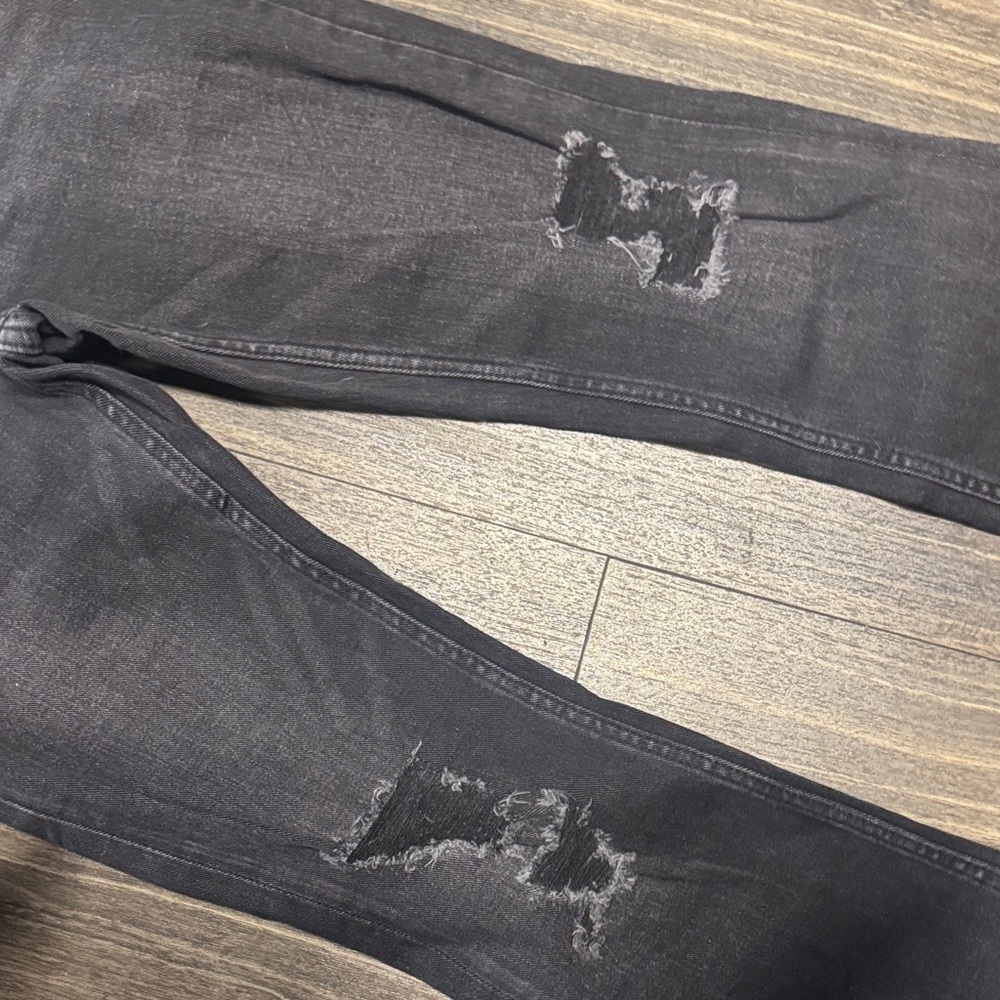 Kids Black Distressed Jeans - Picture 4 of 5